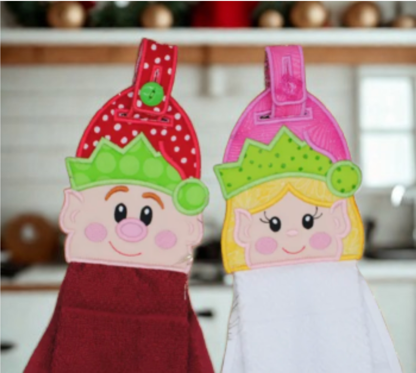 JJ Boy & Girl Elf Towel Hangers