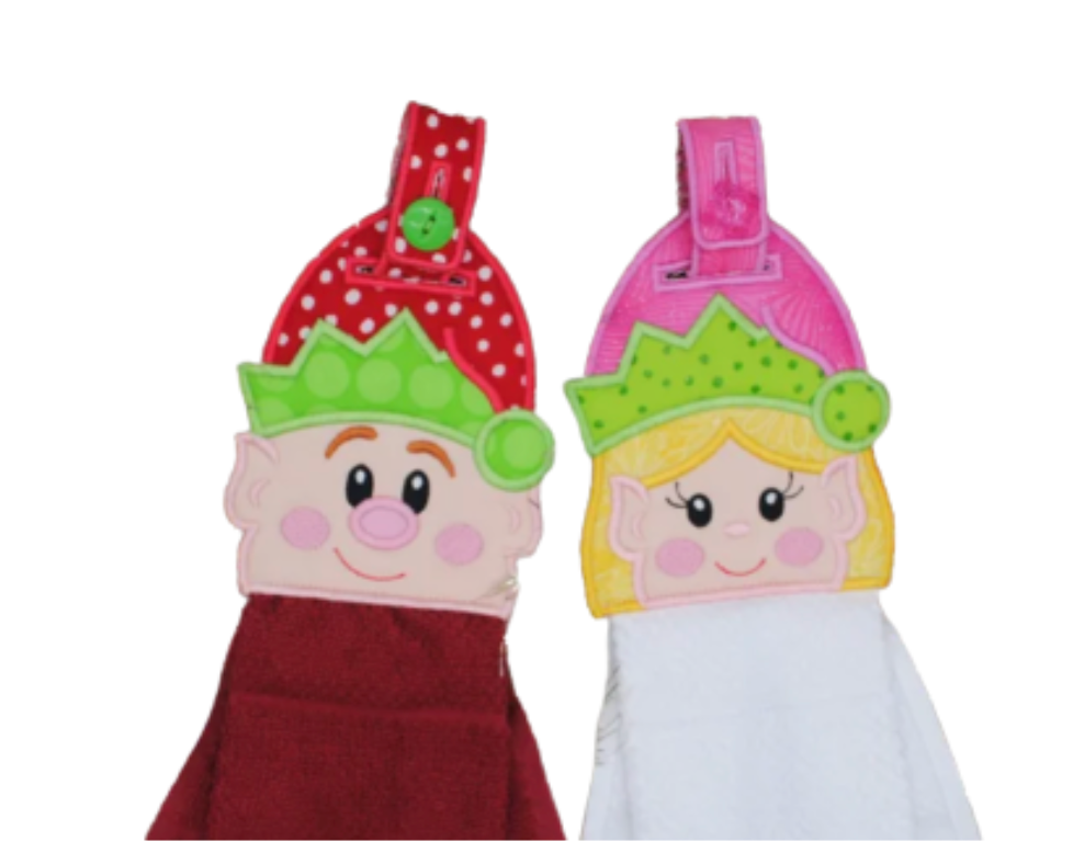 JJ Boy & Girl Elf Towel Hangers