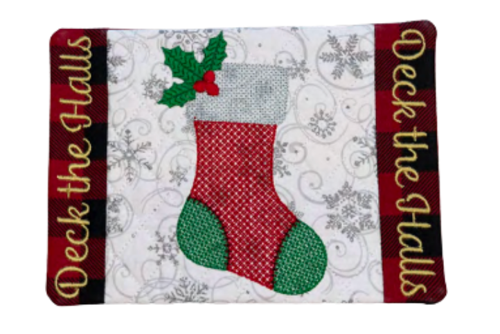 JJ Deck the Halls Mug Rug