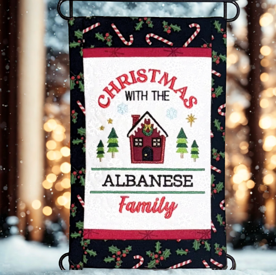 JJ Family Christmas Mini Quilt Hanger