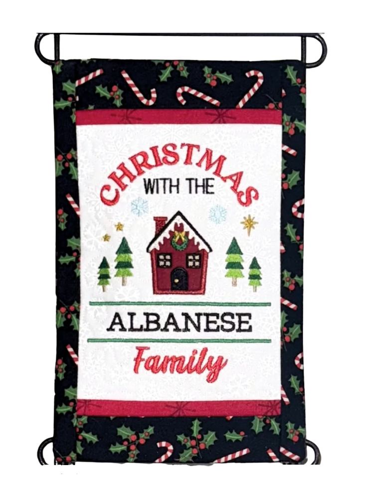 JJ Family Christmas Mini Quilt Hanger