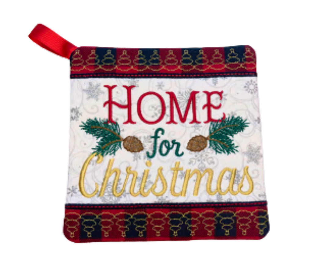 JJ Home For Christmas Potholder