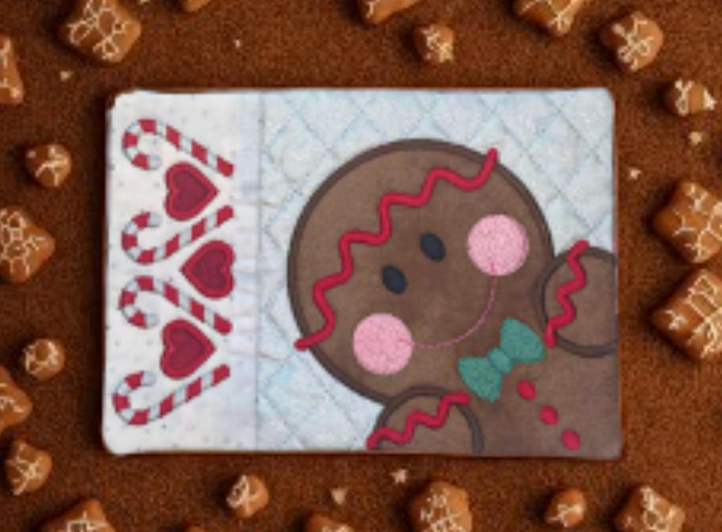 JJ Peeking Gingerbread Man Mug Rug