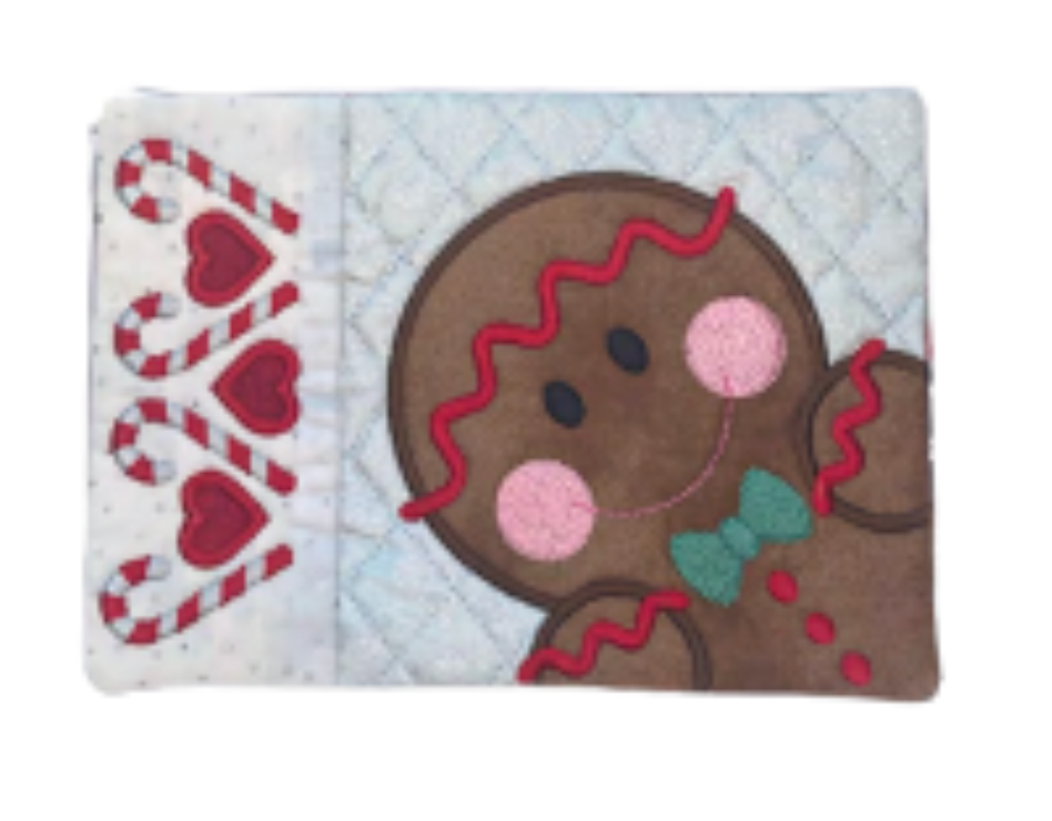 JJ Peeking Gingerbread Man Mug Rug