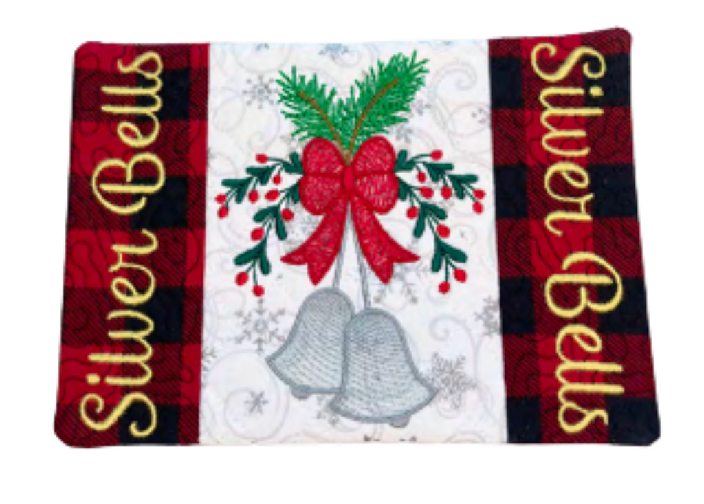 JJ Silver Bells Mug Rug