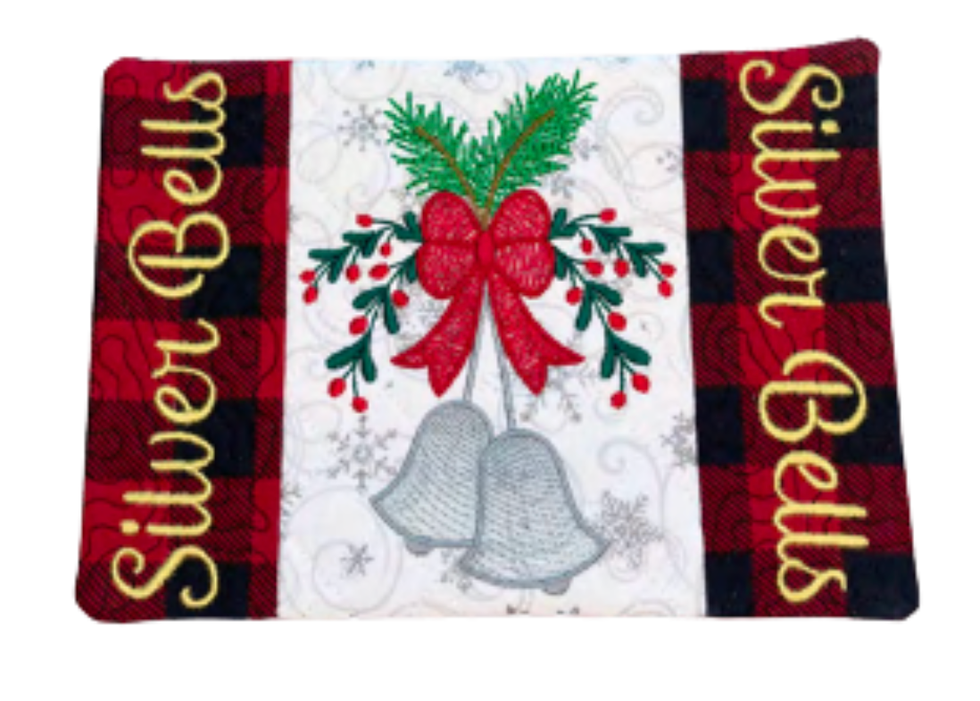 JJ Silver Bells Mug Rug