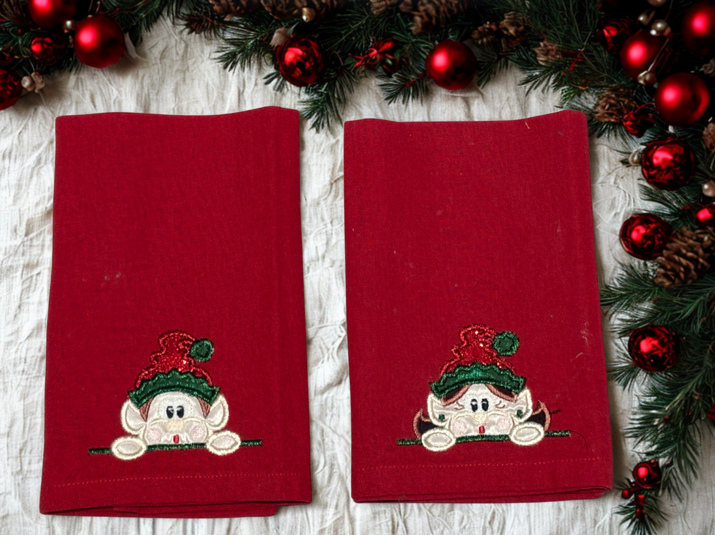 Matching Elf Tea Towels