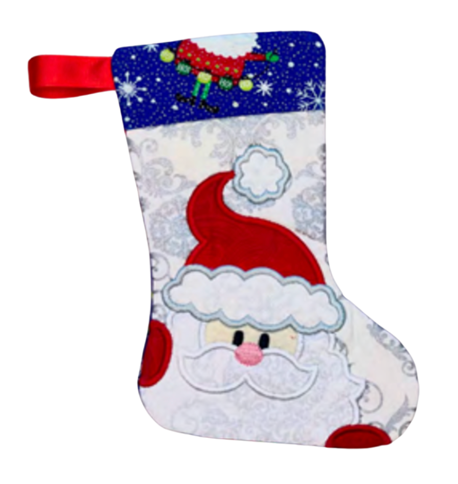 Peeking Santa Stocking