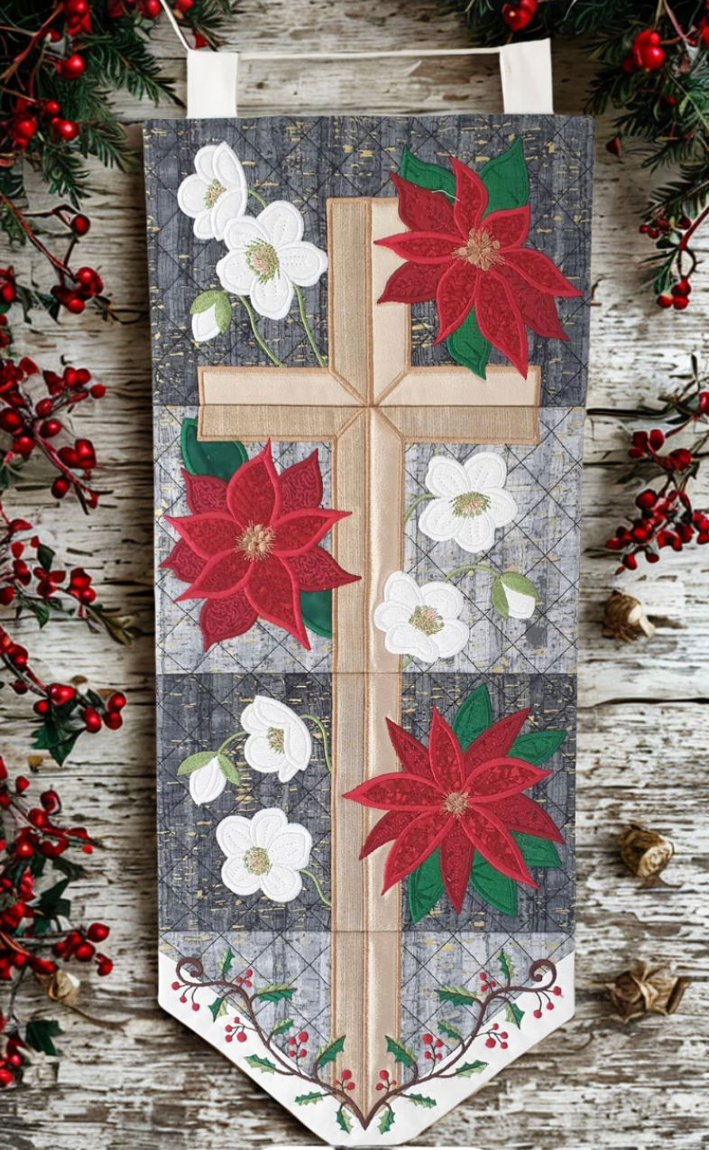 SP Cross and Christmas Flowers