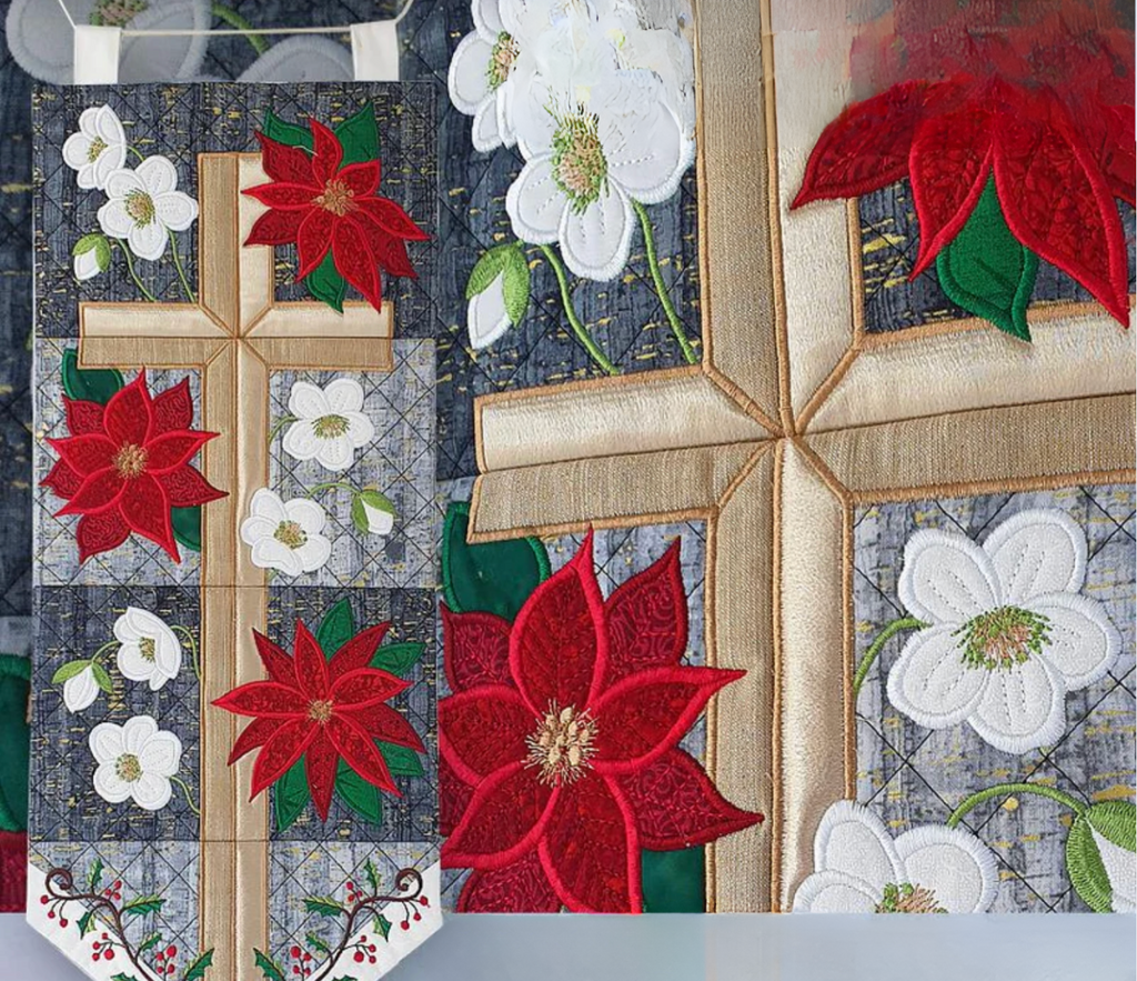 SP Cross and Christmas Flowers