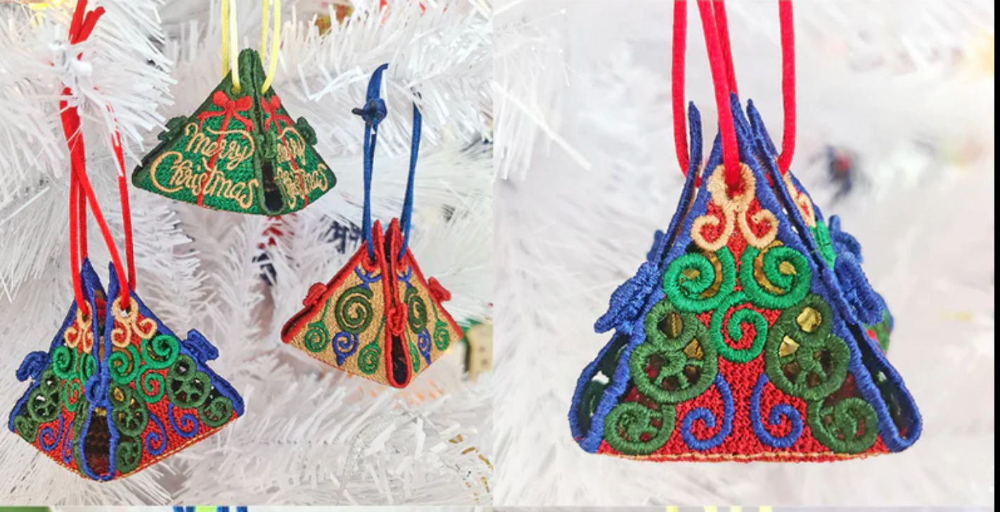 SP Festive Free Standing Lace Gift Boxes/Ornaments