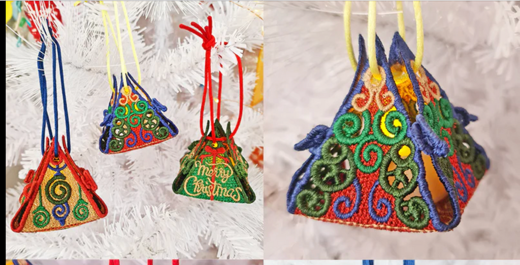 SP Festive Free Standing Lace Gift Boxes/Ornaments