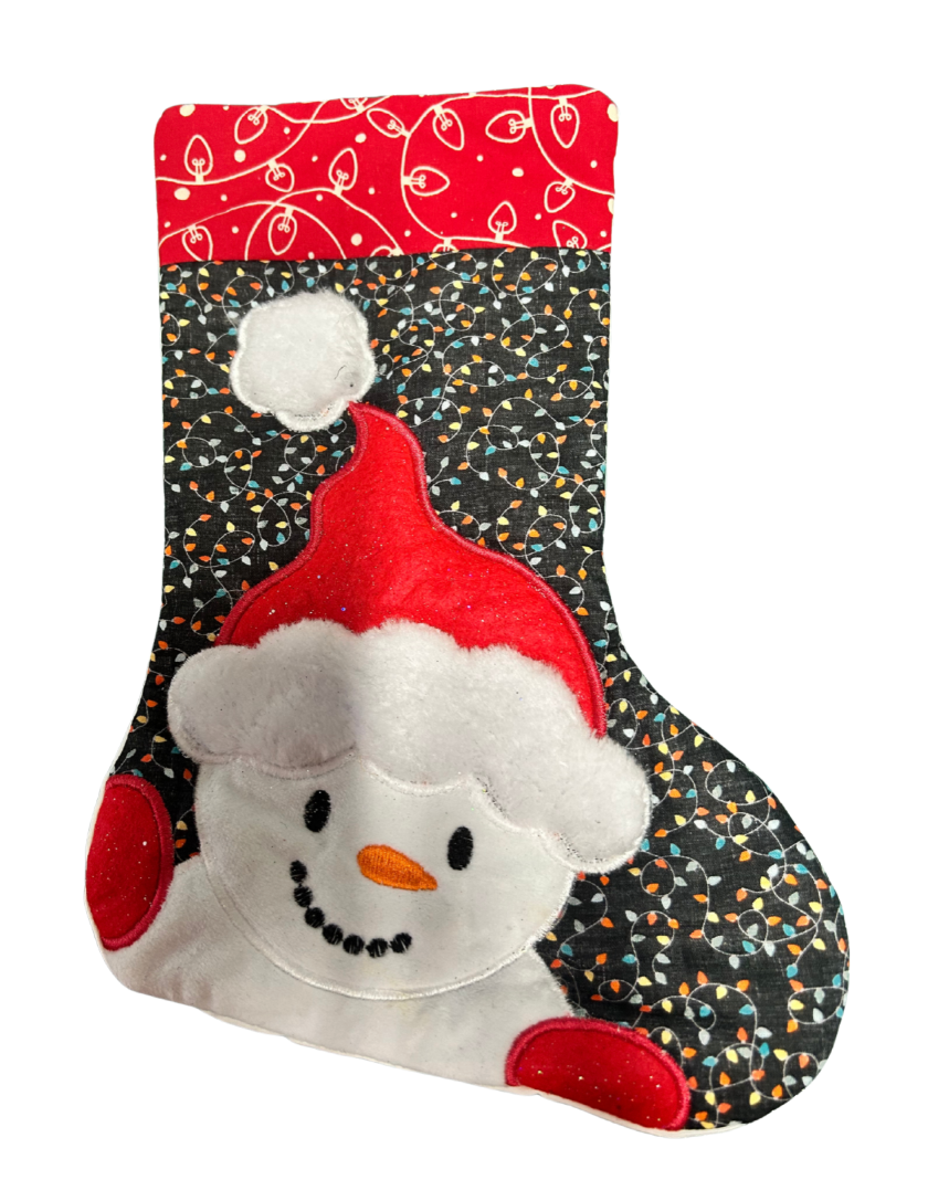 Peeking Snowman Stocking